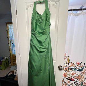 David Bridal Size 4 Halter Dress Green